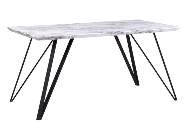 Stół do jadalni 150 x 80 cm efekt marmuru biało-czarny MOLDEN kod: 4251682248020