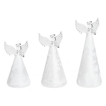 Zestaw 3 figurek LED aniołów biały KITTILA kod: 4251682252973