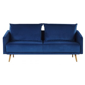 Sofa 3-osobowa welurowa niebieska MAURA kod: 4251682254779