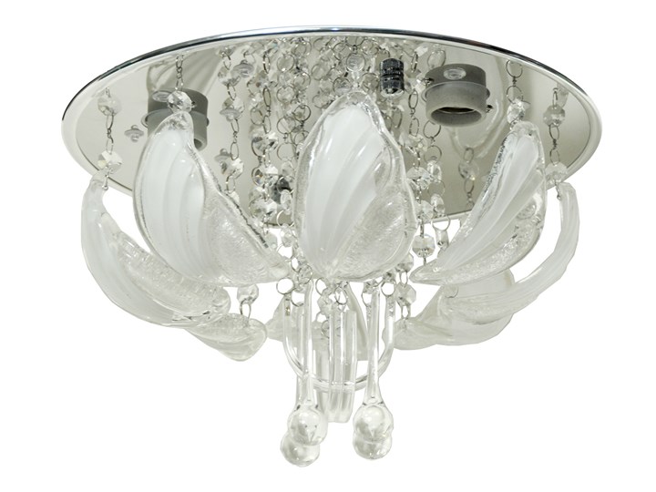 Piękna plafoniera kryształowa LED CLAY P-S 658C/3 CR Szkło Kategoria Plafony Kolor Srebrny