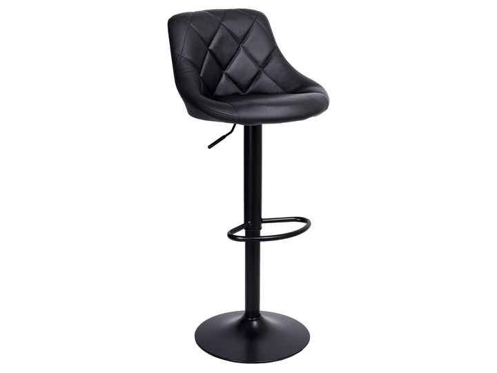 Krzesło obrotowe Cydro Black czarne Metal Skóra ekologiczna Głębokość 38 cm Kolor Czarny Pomieszczenie Biuro i pracownia