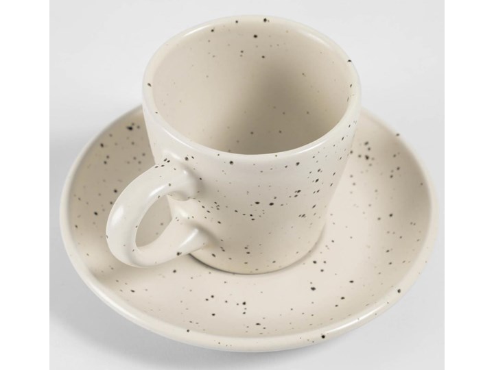 Filiżanka do kawy ze spodkiem Aratani biała Filiżanka do herbaty Ceramika Filiżanka ze spodkiem Kolor Biały
