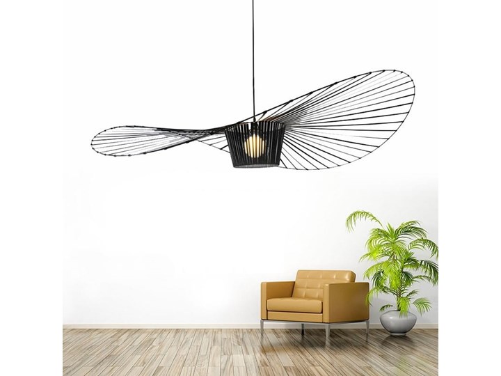 Lampa wisząca kapelusz CAPELLO L czarna Lampa z kloszem Lampa inspirowana Tworzywo sztuczne Kolor Czarny