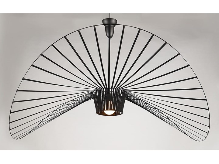 Lampa wisząca kapelusz CAPELLO L czarna Lampa z kloszem Lampa inspirowana Tworzywo sztuczne Kolor Czarny