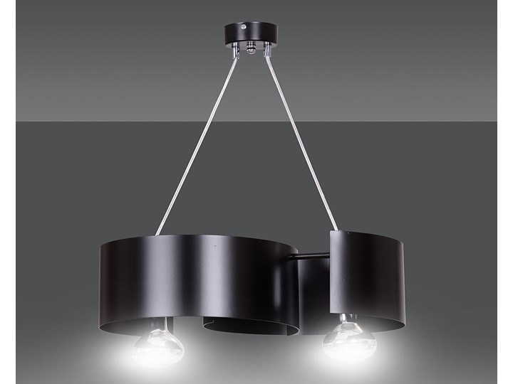 VIXON 2 BLACK 284/2 nowoczesna lampa wisząca chrom czarna Lampa z kloszem Metal Pomieszczenie Sypialnia Kategoria Lampy wiszące