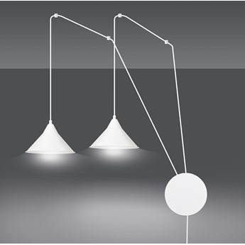 ABRAMO 2 WHITE 159/2 lampa sufitowa wisząca regulowana najnowszy design biała loft