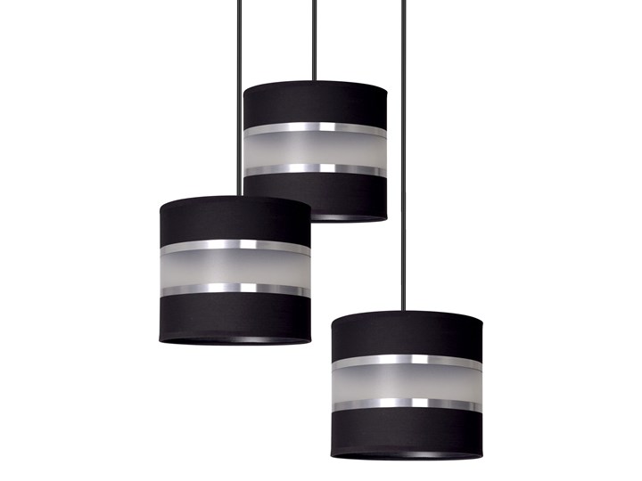 LARO 3 BLACK PREMIUM lampa wisząca abażury regulowana nowoczesna Styl Klasyczny Lampa z abażurem Metal Funkcje Brak dodatkowych funkcji