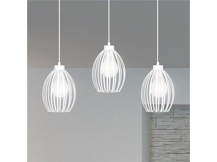 BORIS 3 WHITE PREMIUM 155/3PREM lampa wisząca regulowana biała loft Lampa LED Lampa z kloszem Metal Styl Nowoczesny