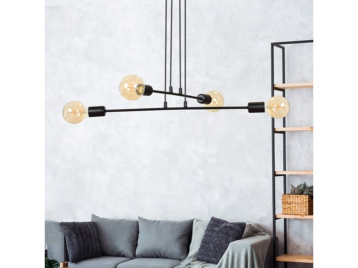 MULTIPO 4 BLACK 696/4 lampa wisząca loft regulowana oryginalny design Lampa z kloszem Metal Pomieszczenie Salon