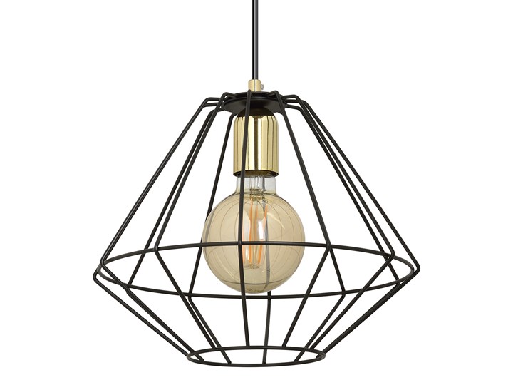 ALTEO 1 BLACK 142/1 wisząca lampa sufitowa LOFT regulowana czarna złote elementy Metal Lampa LED Lampa z kloszem Kategoria Lampy wiszące