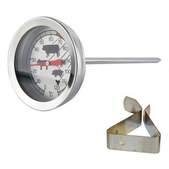 Termometr szpilkowy do grilla wędzarni z klipsem  0-120°C - termometr szpilkowy