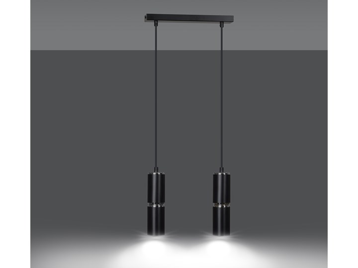MODESTO 2 BLACK 168/2 nowoczesna lampa czarne tuby chrom dodatki LED Lampa LED Metal Kolor Czarny