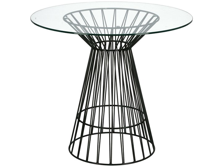 Szklany stół Cage na drucianej podstawie metalowej Szkło Wysokość 70 cm Szerokość 80 cm Kategoria Stoły kuchenne
