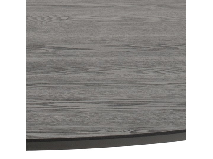 Czarny stół do kawiarni i jadalni Ibiza 110 Płyta MDF Wysokość 74 cm Wysokość 110 cm Drewno Metal Kształt blatu Okrągły Styl Nowoczesny