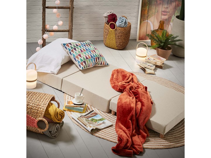 Dywan Saht Ø 150 cm naturalny biały Juta Okrągły 150x150 cm Dywany Kolor Beżowy