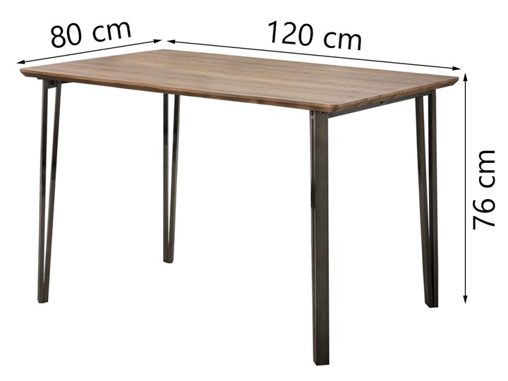 Stół Deset 120x80 cm Rozkładanie
