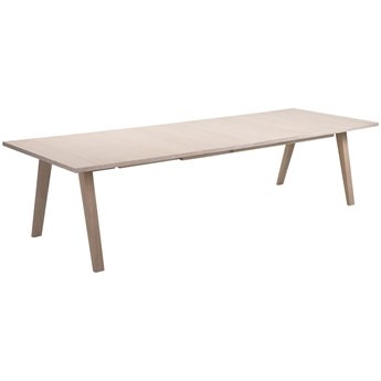 Stół rozkładany naturalny bielony fornirowany blat drewniane nogi dąb 210-310x100 cm