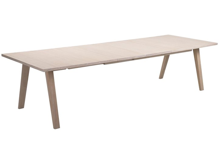 Stół rozkładany naturalny bielony fornirowany blat drewniane nogi dąb 210-310x100 cm