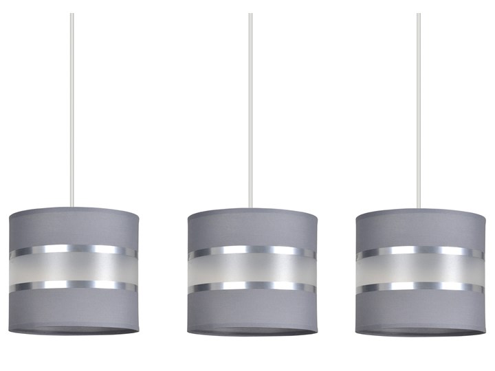 LARO 3 GRAY lampa wisząca abażury regulowana wysokość nowoczesna Lampa LED Metal Lampa z abażurem Kolor Szary
