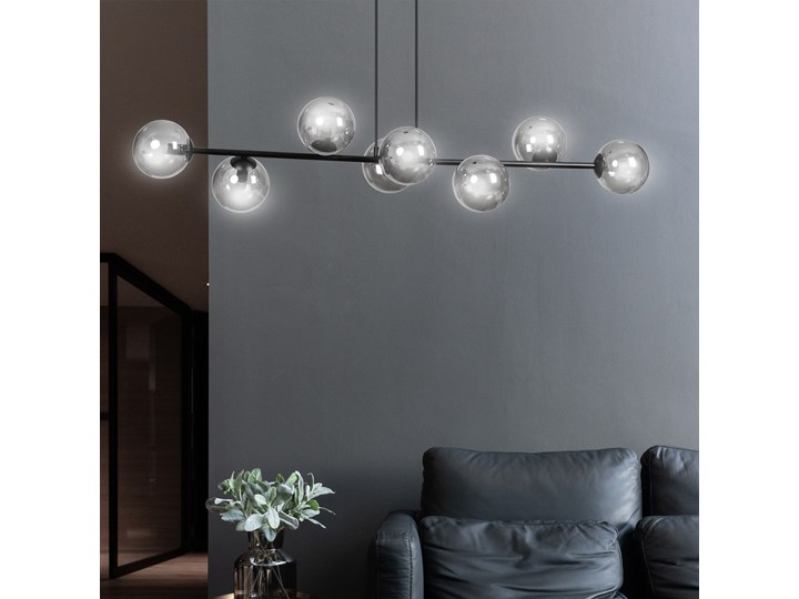 ROSSI 8 BL GRAFIT 875/8 lampa sufitowa wisząca czarna szklane klosze DESIGN Metal Lampa LED Kategoria Lampy wiszące Lampa z kloszem Szkło Styl Klasyczny