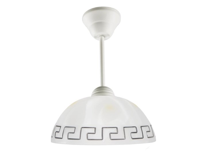 Kuchenna lampa wisząca E500-Cyrkonix - biały Szkło Metal Pomieszczenie Przedpokój Lampa z kloszem Ilość źródeł światła 1 źródło