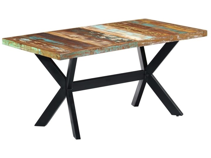 Industrialny stół z drewna odzyskanego – Kalis 4X Drewno Wysokość 75 cm Długość 80 cm  Szerokość 80 cm Styl Vintage