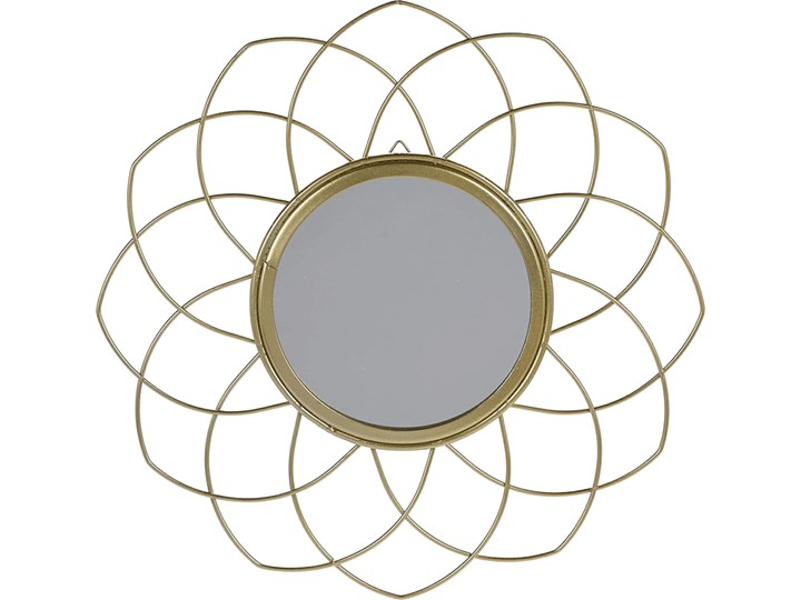 Glamour lustro Gotto - złote Okrągłe Ścienne Pomieszczenie Przedpokój Lustro z ramą Kategoria Lustra