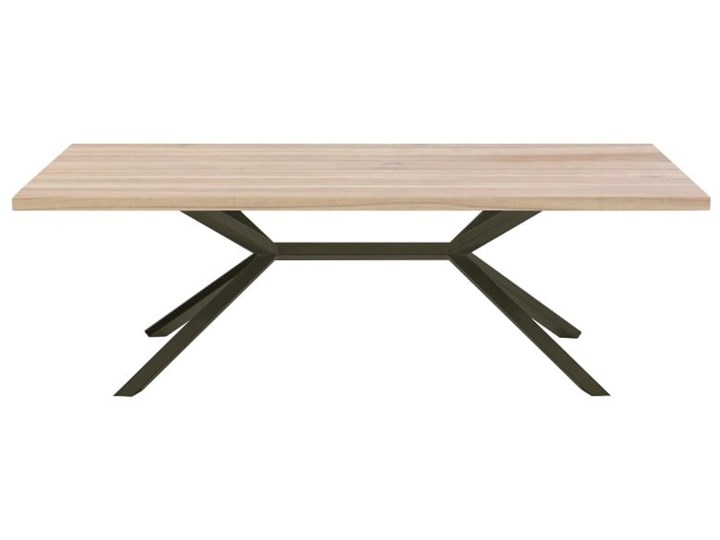 Stół VINO na wymiar drewno lite stelaż metalowy czarny Długość 140 cm Wysokość 76 cm Szerokość 60 cm Sosna Pomieszczenie Stoły do jadalni