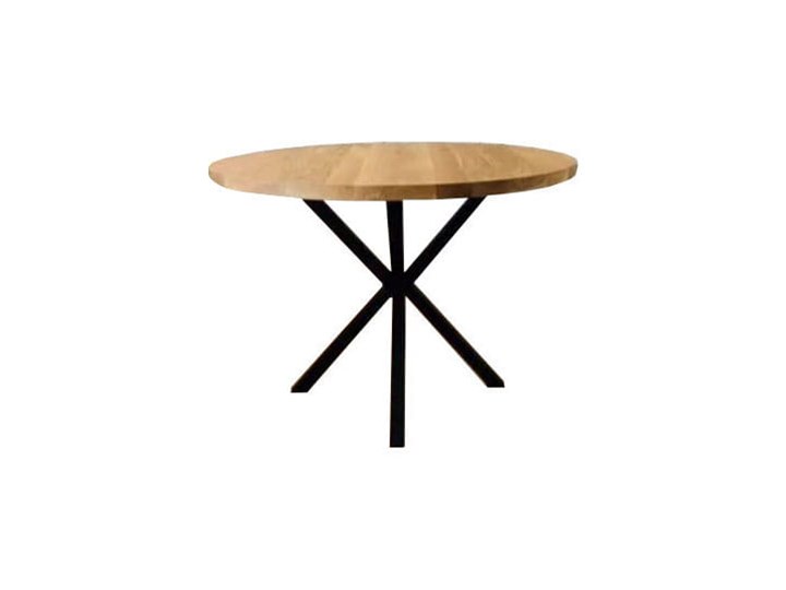 Stół okrągły Klara do salonu jadalni w stylu loft drewniany metalowy Pomieszczenie Stoły do kuchni Szerokość 60 cm Drewno Szerokość 80 cm Wysokość 76 cm Długość 60 cm Długość 80 cm Sosna Pomieszczenie Stoły do salonu
