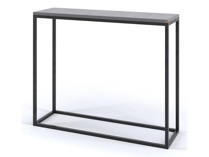 Konsola ISABEL beton CIRE konstrukcja metalowa czarna Szerokość 100 cm Z półką Wysokość 80 cm Głębokość 30 cm Kategoria Konsole