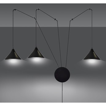 ABRAMO 3 BLACK 160/3 lampa sufitowa wisząca regulowana najnowszy design czarna loft