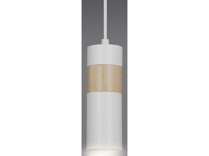AKARI 1 WHITE 733/1 spot wiszący styl skandynawski regulowana wysokość elementy drewna Metal Lampa LED Kolor Biały
