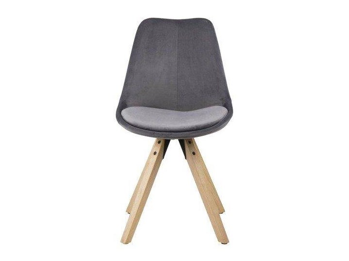 Krzesło z poduszką na siedzisku Repo Vic welur Tradycyjne Kolor Brązowy Głębokość 55 cm Szerokość 49 cm Wysokość 85 cm Styl Skandynawski