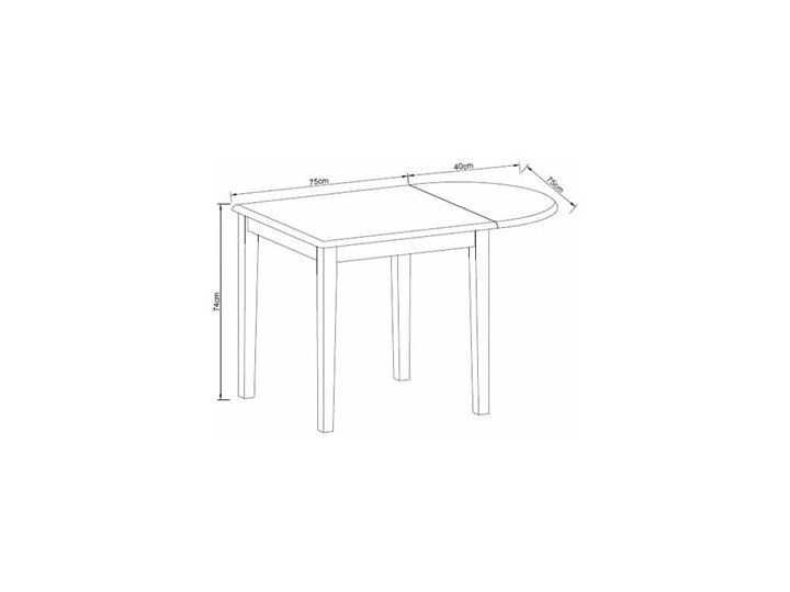 Brązowo-biały stół do jadalni z kauczukowca z opuszczanym blatem Actona Brisbane Długość 115 cm Styl Skandynawski Szerokość 115 cm Drewno Rozkładanie