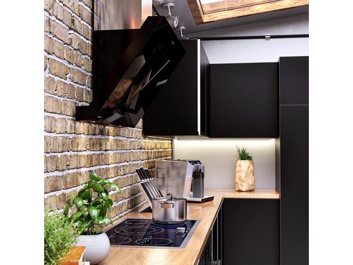 Okap kuchenny Lagardio 90.3 Black Szerokość 90 cm Okap przyścienny Kolor Czarny