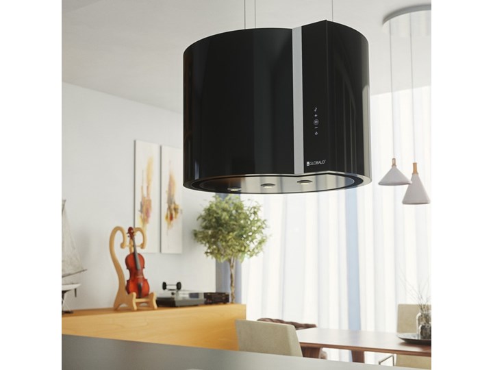 Okap kuchenny Serina 60.4 Black Okap wyspowy Szerokość 60 cm Kolor Czarny Sterowanie Elektroniczne