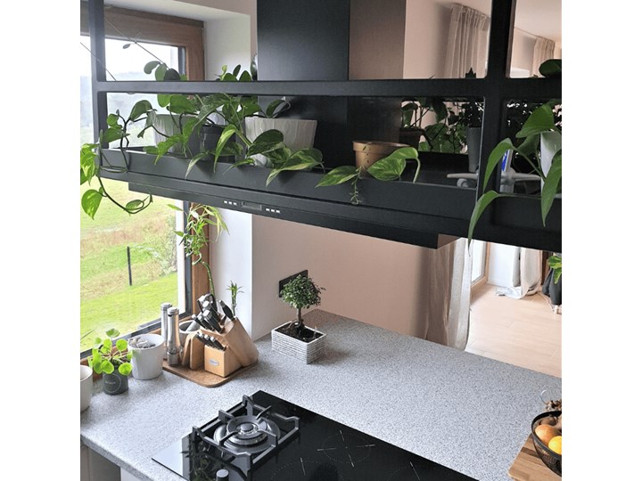 Okap kuchenny Nomina Isola 90.4 Sensor Black Szerokość 90 cm Sterowanie Elektroniczne Okap wyspowy Kolor Czarny