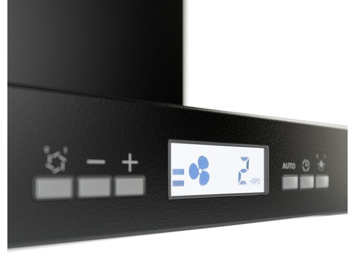 Okap kuchenny Nomina Isola 90.4 Sensor Black Okap wyspowy Szerokość 90 cm Poziom hałasu 50 dB