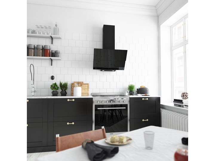 Okap kuchenny Womero 60.1 Black Poziom hałasu 47 dB Okap przyścienny Kolor Czarny