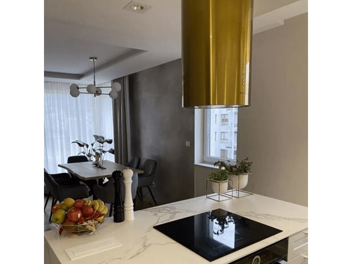 Okap kuchenny Cylindro Isola 39.5 Gold Okap wyspowy Okap przyścienny Kategoria Okapy