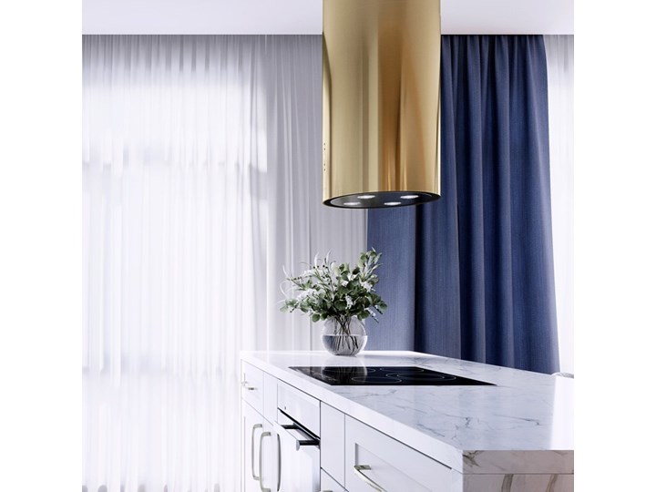 Okap kuchenny Cylindro Isola 39.5 Light Gold Okap przyścienny Okap wyspowy Poziom hałasu 66 dB Sterowanie Elektroniczne