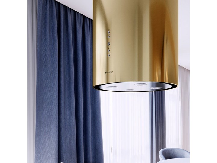 Okap kuchenny Cylindro Isola 39.5 Light Gold Poziom hałasu 46 dB Okap wyspowy Okap przyścienny Kategoria Okapy