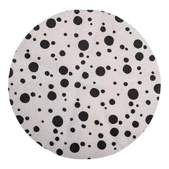 Dziecięcy czarno-szary dywan Bloomingville Mini Dots, ⌀ 80 cm