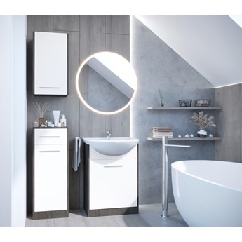 Łazienka NEPPA LED wenge / biały laminat