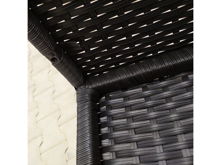 MEBLE OGRODOWE DUŻY ZESTAW Z TECHNORATTANU - 1043 CZARNY Zestawy wypoczynkowe Zawartość zestawu Sofa