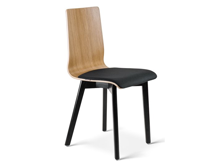 LUKA W PS krzesło dębowe, miękkie siedzisko czarna rama Szerokość 40 cm Tapicerowane Płyta MDF Wysokość 87 cm Głębokość 41 cm Drewno Tkanina Wysokość 48 cm Głębokość 40 cm Kategoria Krzesła kuchenne