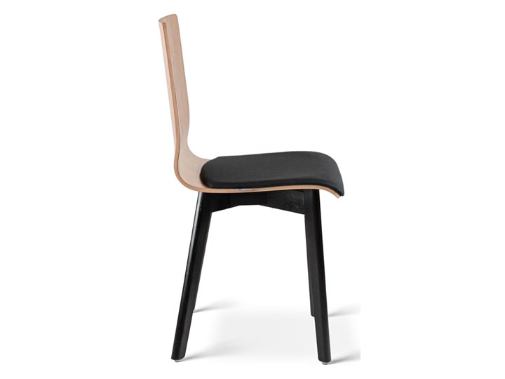 LUKA W PS krzesło dębowe, miękkie siedzisko czarna rama Wysokość 87 cm Płyta MDF Styl Industrialny Tapicerowane Wysokość 48 cm Głębokość 40 cm Tkanina Szerokość 40 cm Drewno Głębokość 41 cm Kolor Czarny