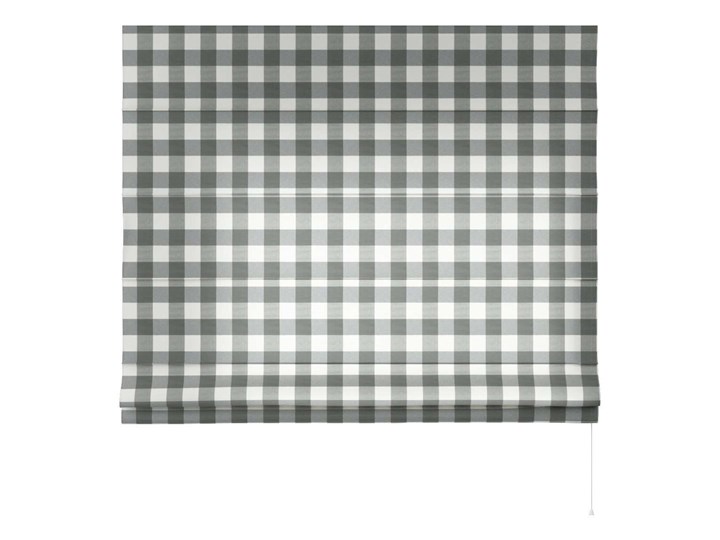 Roleta rzymska Capri, szaro biała krata (5,5x5,5cm), szer.80 × dł.170 cm, Quadro Pomieszczenie Jadalnia Kategoria Rolety