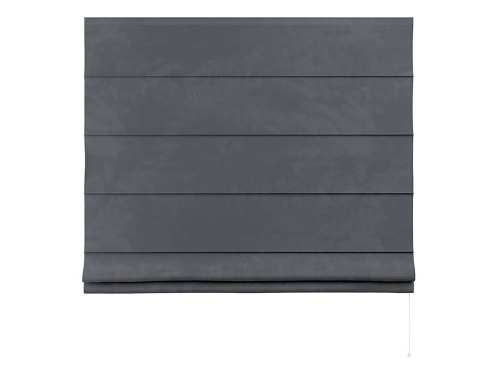 Roleta rzymska Capri, grafitowy szary, szer.80 × dł.170 cm, Velvet Pomieszczenie Biuro i pracownia