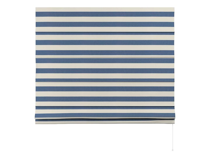 Roleta rzymska Capri, niebiesko - białe pasy (5,5cm), szer.80 × dł.170 cm, Quadro Pomieszczenie Biuro i pracownia Pomieszczenie Kuchnia